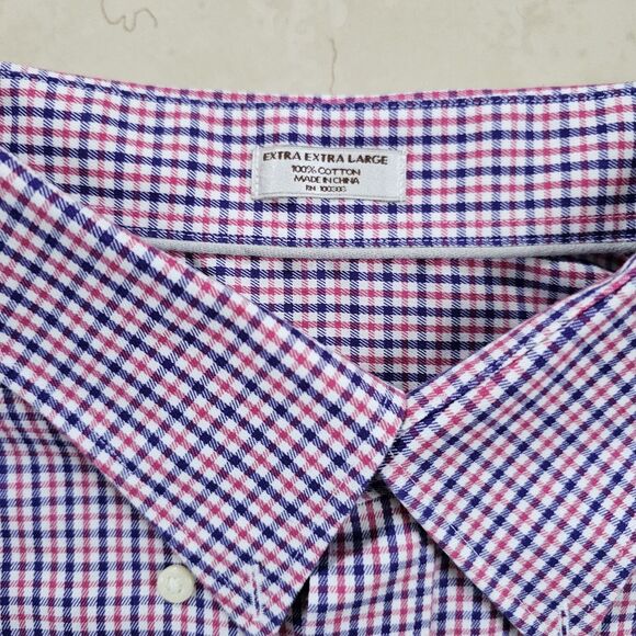 Peter Millar Nanoluxe Mens XXL Long Sleeve 100% Cotton Button Down Dress Shirt - Picture 8 of 10